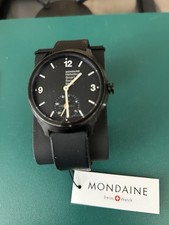 Mondaine Helvetica Watch MH1.B2S20.LB No 1 Bold Smart Black Dial Black Strap