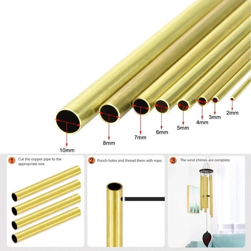 Brass round tube - brass, wall