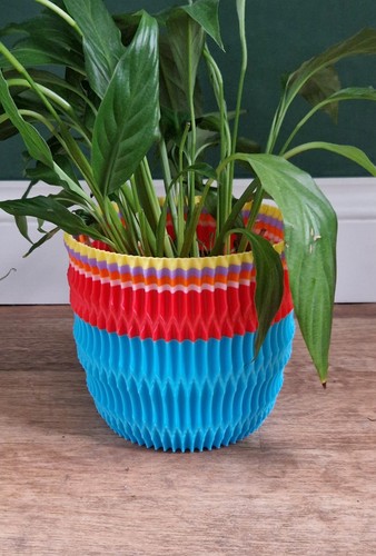 Colourful plant pot cover - 3d,