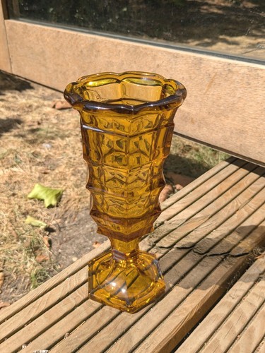 Vintage art deco amber glass - art,