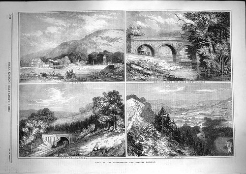Old antique print 1867 - old,