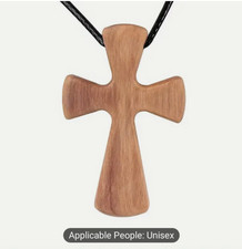 Wooden Orthodox Cross Pendant