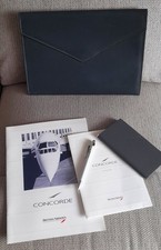 British Airways Concorde Grey  Leatherette Stationery Folder  Flight Certificate