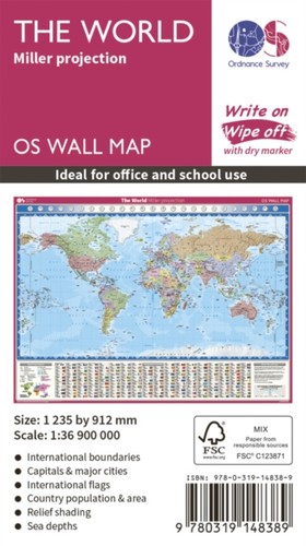 World map poster large - world,