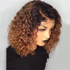 Ombre Color Short Curly Lace