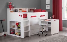 White Midsleeper with Drawers