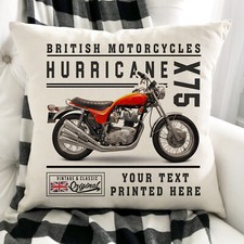 Personalised Motorbike Cushion Cover Triumph Hurricane X75 British Bike VBC43
