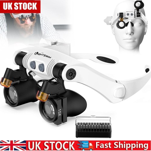 Headband magnifier with led - headband,