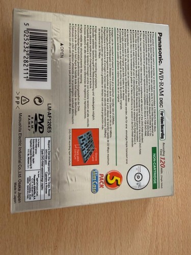 Panasonic dvd ram disc 7gb - panasonic,