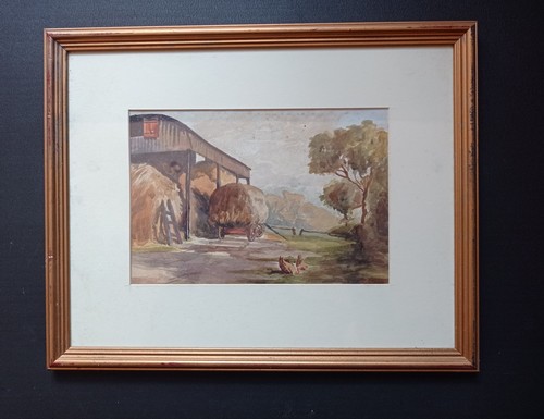 Old original watercolour - old,