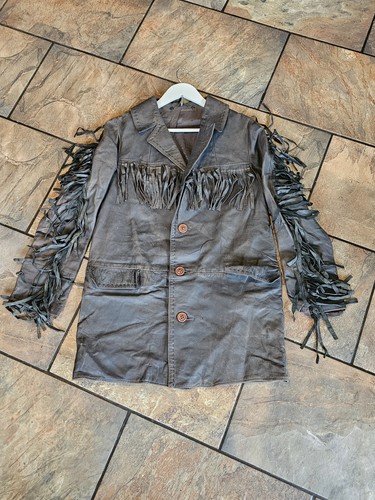Vintage leather tasseled