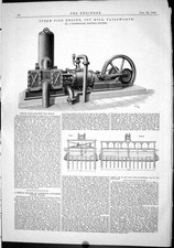 Old Engineering 1886 Steam Fire Engine Joy Mill Failsworth Wolstenhol Victorian