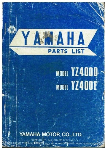 Yamaha yz400d yz400e - yz400d, &