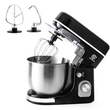 SUPERLEX Electric Food Stand Mixer with 5 L Bowl Beater Dough Hook & Whisk 1300W