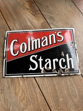 Iconic Little Colman’s Starch Enamel Sign. Over 100 Years Old!