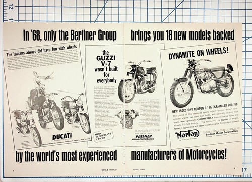 1968 ducati moto guzzi - ducati,