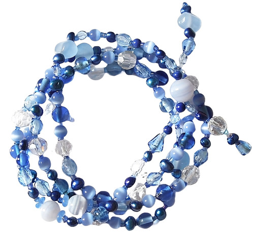 Real blue freshwater pearls