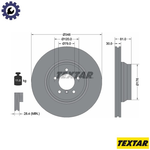 Brake disc 92122905 - for, bmw