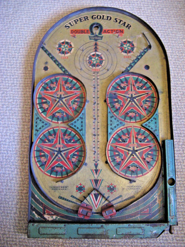 Antique tin plate - , bagatelle