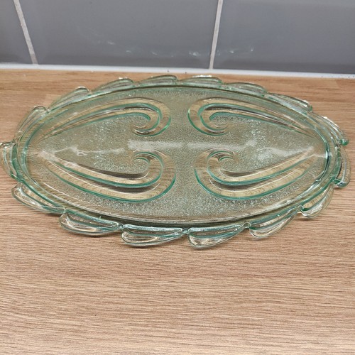 Vintage oval pressed green - vintage,