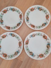 Pyrex JAJ Carnaby Tempo 4 x large dinner plates - 10"/21.5cm - retro/vintage/MCM