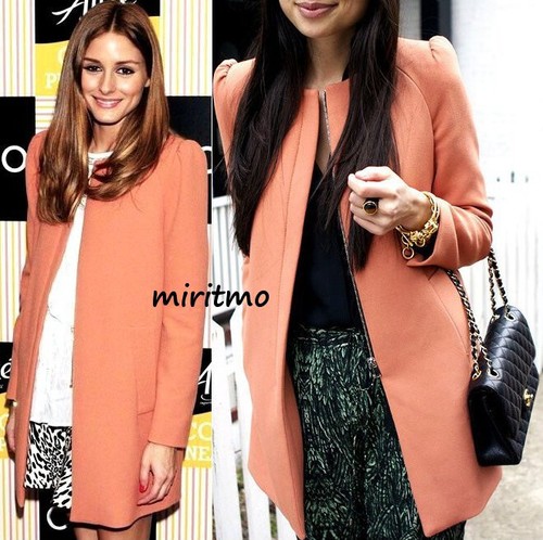 A683 zara woman coat coral - a683,