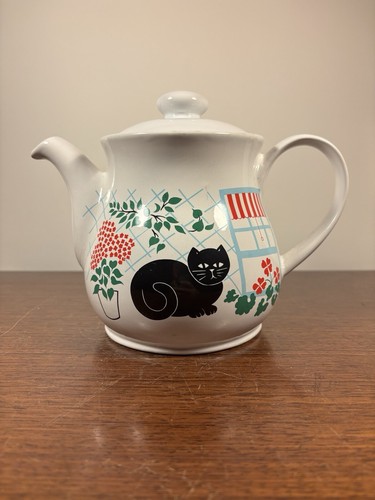 Vintage 1980s sadler black cat - black,