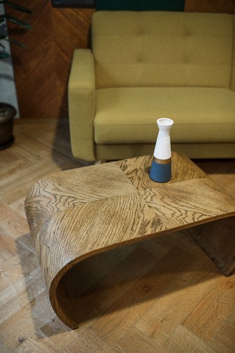 Curve coffee table - with, oak