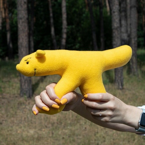 Hand banana plush aqua - banana,