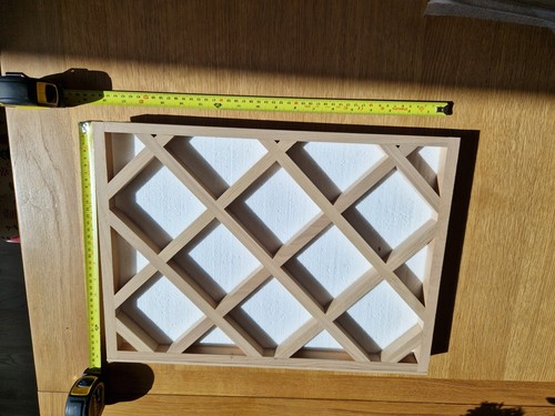 Wine rack trellis oak - rack, (pr)