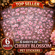 6x SHEETS OF PINK CHERRY