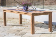 2.4m Rustic Reclaimed Teak Outdoor Open Slatted Dining Table