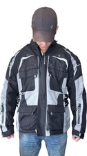 Frank Thomas XT Motorcycle Jacket Men's XXL Black Grey CE Armour