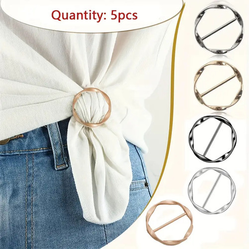 5pcs metal scarf - ring, clips