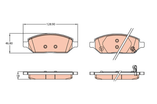 New brake pad set disc - brake, set,