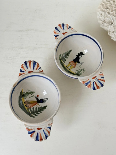 Vintage quimper olive bowls - vintage,