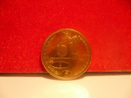 Isle man coin golf - of,