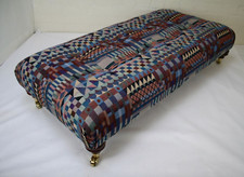 CUSTOM MADE FOOTSTOOL -BED END STOOL - WINDOW SEATING - CLASSIC KILIM FABRIC