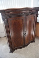 Armoire / TV Cabinet & Drawer Unit In Mahogany/Walnut Colour
