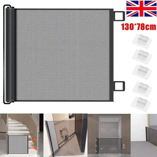 Retractable pet dog stair gate - retractable,