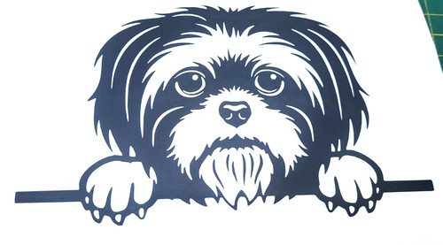 Shih tzu dog decal - shih,