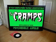 THE CRAMPS PSYCHEDELIC JUNGLE PROMO POSTER, SMELL OF FEMALE, LOOK MOM,