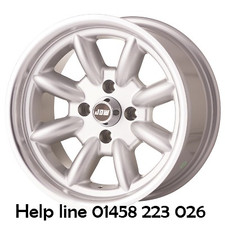 MGB GT Minilight Design 15x8 Four Alloy Wheels (NEW)