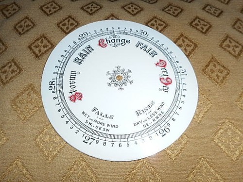 Barometer aneroid dial face - barometer,