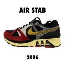 Nike Air Stab Black Varsity Red Elephant Print 313717-071 Size 8.5 NEW  2006