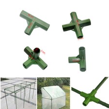 10X Garden Plant Stake Connection Greenhouse Frame Poles Edging Corner Connector