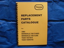 TRIUMPH T140,T140ES,T140E,TR7VS,TR7V, PARTS BOOK FOR 1981 MODELS