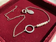 925 Silver Oliver Bonas genuine seed pearl Bracelet 