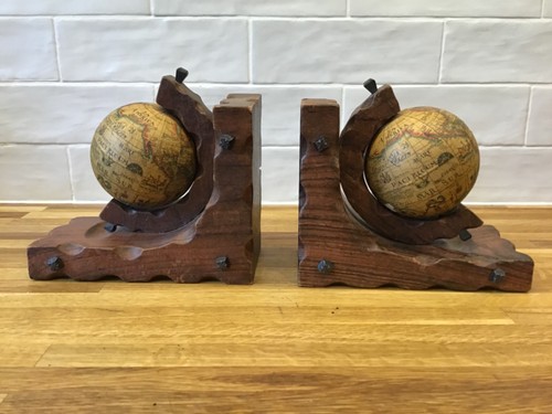 Vintage mid century globe - mid, book