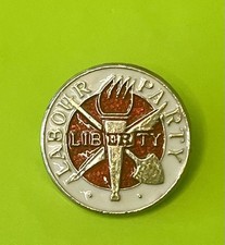 Vintage Labour Party Liberty Enamel Pin Badge Brooch Political Union